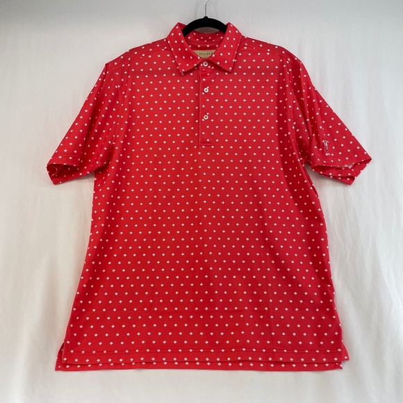 Donald Ross Sportswear Canadian Leaf Red Golf Polo Men’s Size Medium - Picture 2 of 12